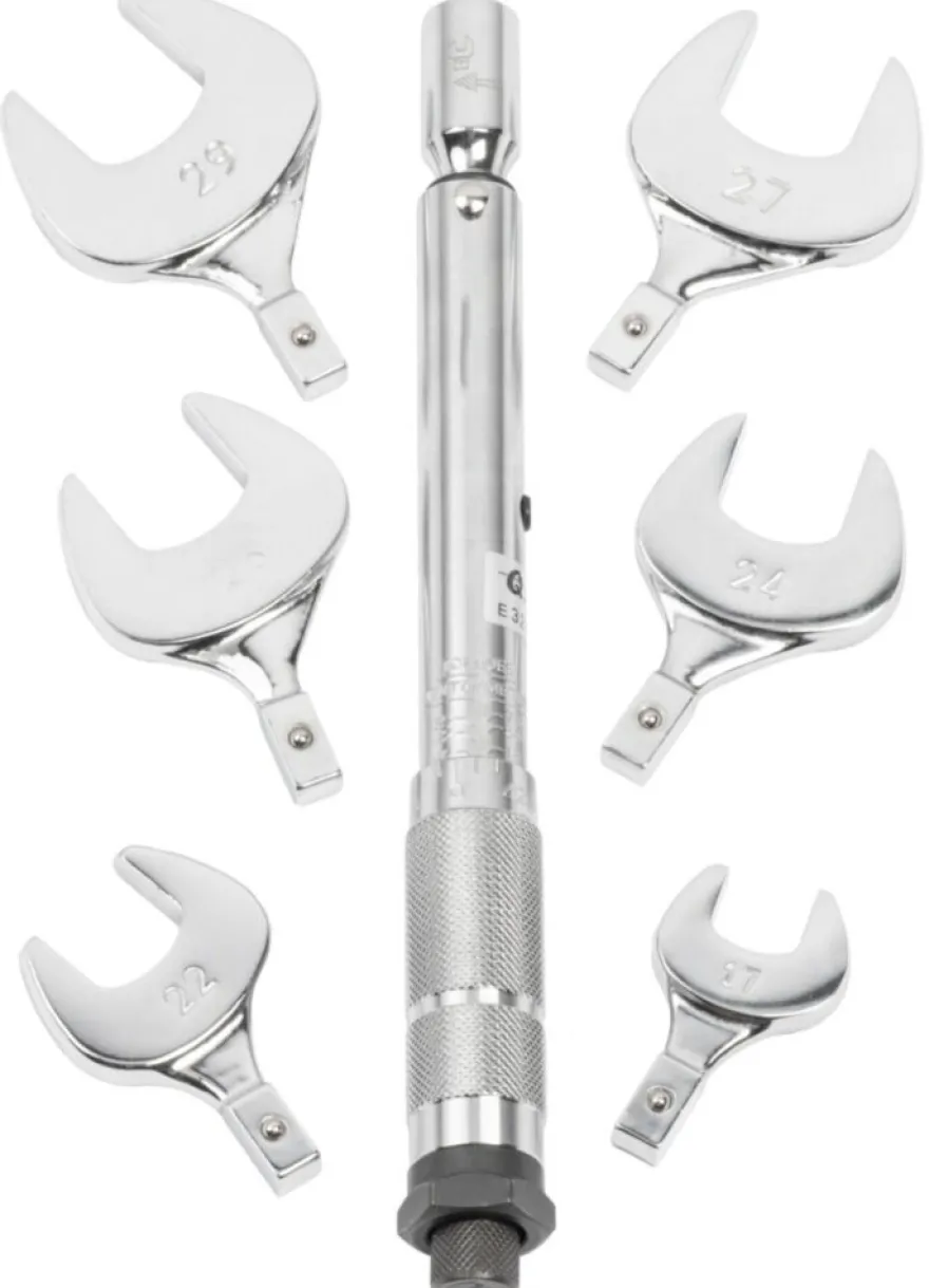 Klucz dynamometryczny do klimatyzacji z końcówkami 10-75 Nm 3/8" z 6 końcówkami