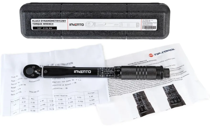 Klucz dynamometryczny INVENTO 1/4" 2-24 Nm