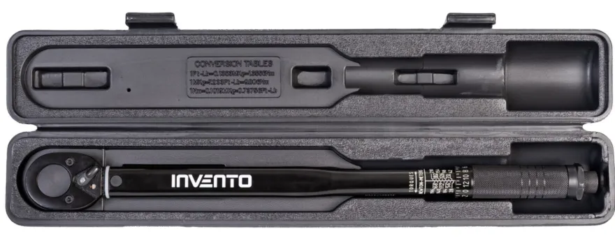 Klucz dynamometryczny INVENTO 1/2" 28-210 Nm + nasadki ALU - zestaw PRO