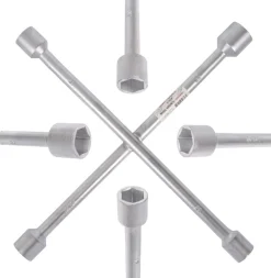 Klucz krzyżakowy do kół – 17, 19, 22 mm i 13/16