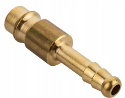 Króciec (wtyk) pneumatyczny RECTUS RQS Typ 26 z tuleją na wąż 6 mm EURO-profil, mosiężny, do 35 bar