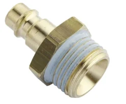 Króciec (wtyk) pneumatyczny RECTUS RQS Typ 26KA z gwintem zewnętrznym 1/4" EURO-profil, mosiądz, do 35 bar
