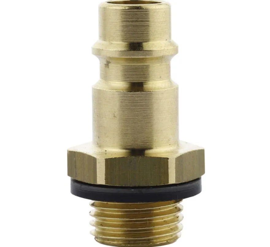 Króciec (wtyk) pneumatyczny RECTUS RQS Typ 26KA z gwintem zewnętrznym 1/4" EURO-profil, mosiądz, do 35 bar