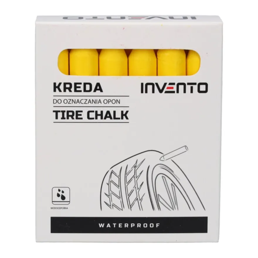 Kreda marker do opon wodoodporna Żółta Invento - 1 sztuka