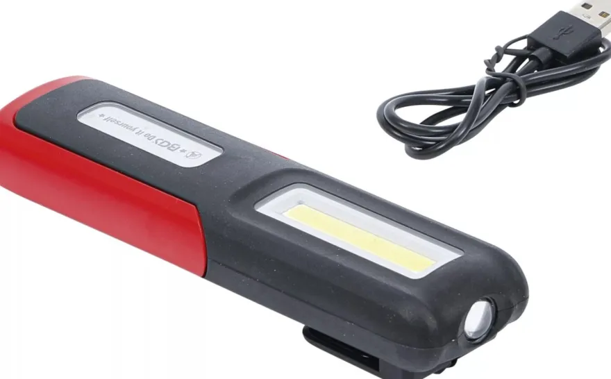 Lampa ręczna warsztatowa 3W LED COB z magnesem i hakiem