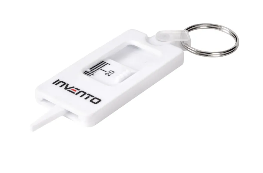 Miernik głębokości bieżnika opon (głębokościomierz) 0-20mm, brelok INVENTO