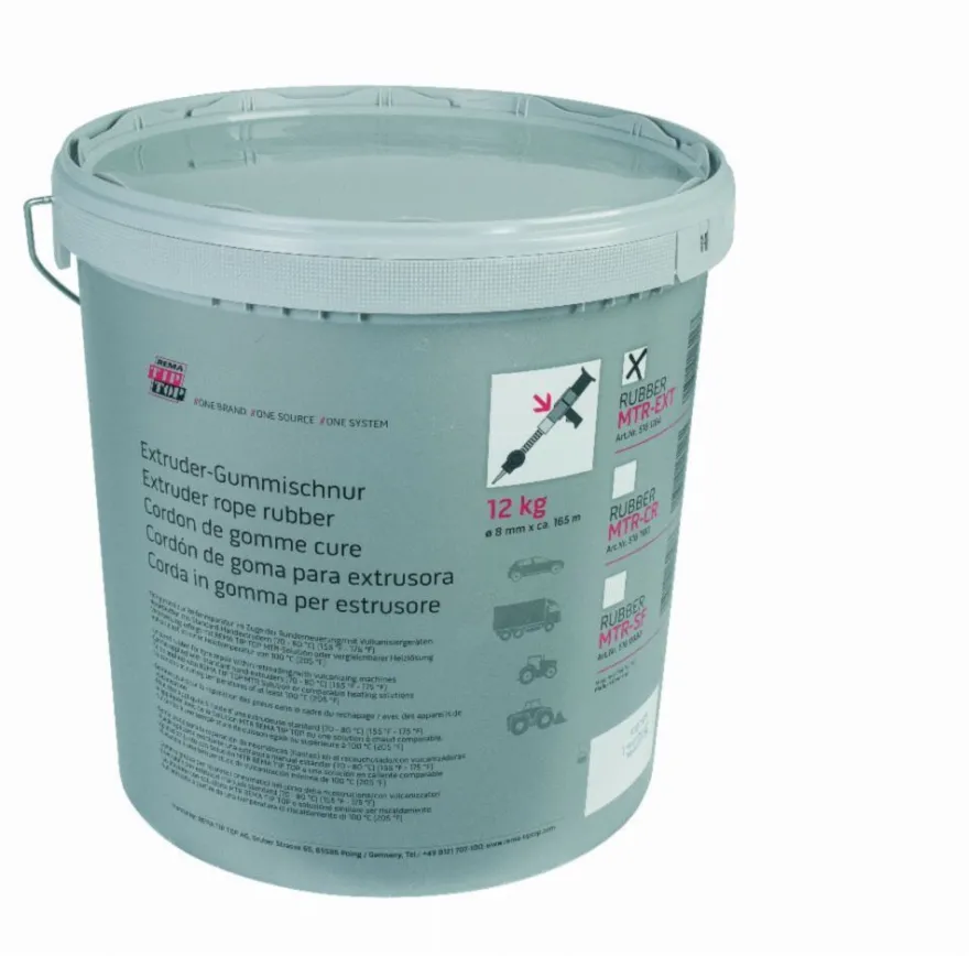 Mieszanka gumowa MTR-EXT w sznurze, waga 12 kg, grubość 8 mm - do napraw opon na gorąco