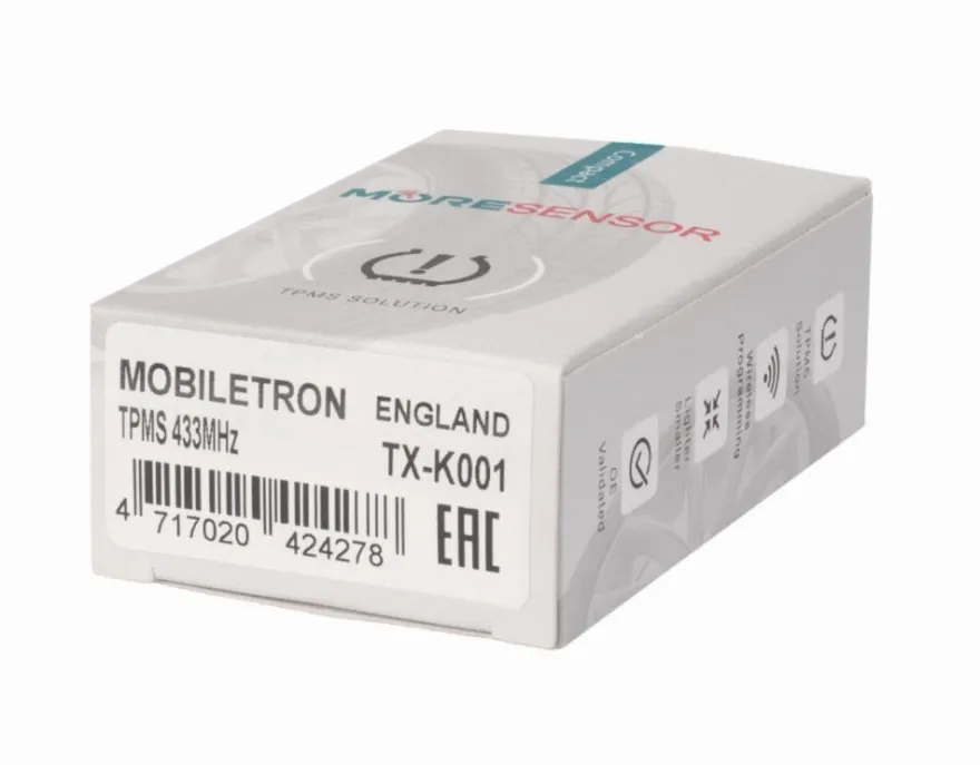 Mobiletron Europa USA 433/315 MHz Compact czujnik TPMS aluminiowy 4 sztuki
