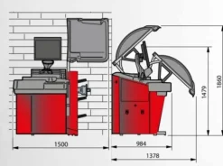 Mondolfo Ferro MT 3850C wyważarka 3D, zacisk elektromagnetyczny, hamulec automatyczny, monitor LCD dotykowy