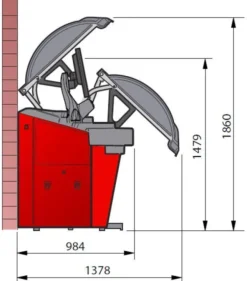 Mondolfo Ferro MT 3800C wyważarka 3D, zacisk elektromagnetyczny, hamulec automatyczny