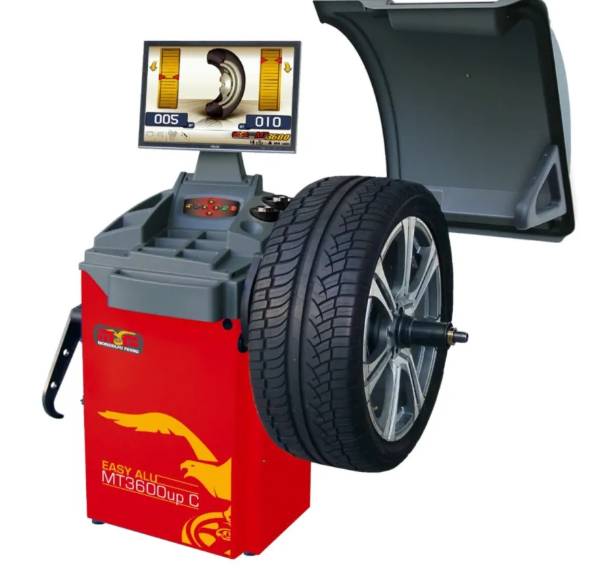 Mondolfo Ferro MT 3600UPC wyważarka 3D, zacisk pneumatyczny, sonar, hamulec automatyczny, monitor LCD