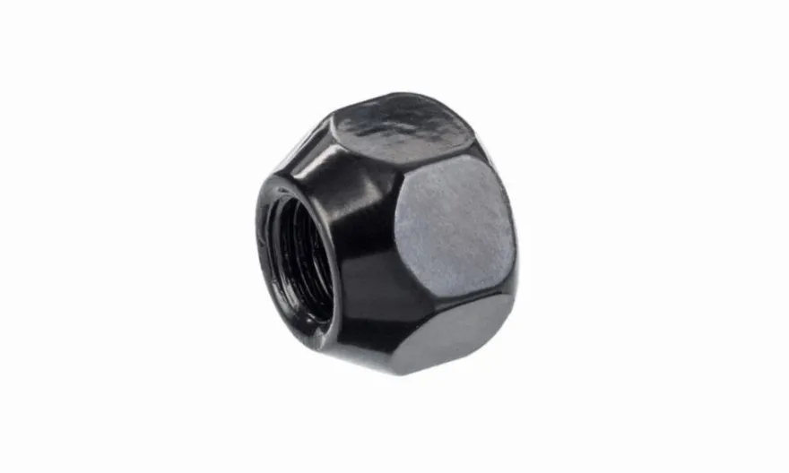 Nakrętka mocująca M12x1,5 otwarta 15mm, klucz 21, czarna