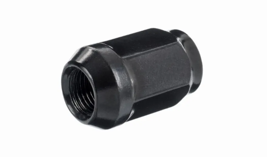 Nakrętka mocująca M12x1,25 zamknięta, 34mm, klucz 19, stożek, czarna