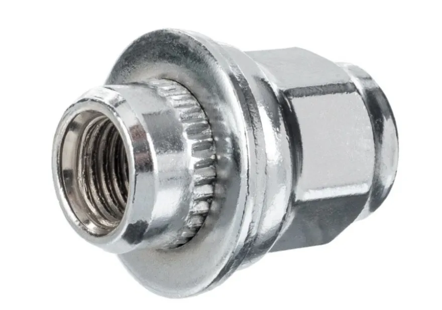 Nakrętka mocująca M12x1,5 zamknięta płaska podkładka, k.21 Toyota, Lexsus, Mitsubishi