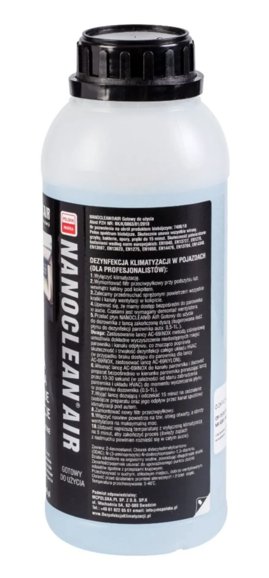 Nanoclean Air Płyn 1L Lawenda Odgrzybianie Ultradźwięki