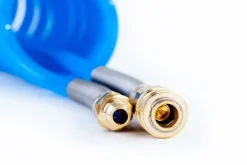 Niebieski wąż spiralny pneumatyczny RQS 12×8 mm z szybkozłączami Rectus 26 – 5 m