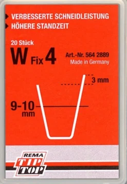 Nożyki W Fix 4, 9-10 mm, do wyrzynarki/nacinarki Rubber Cut, 20 szt