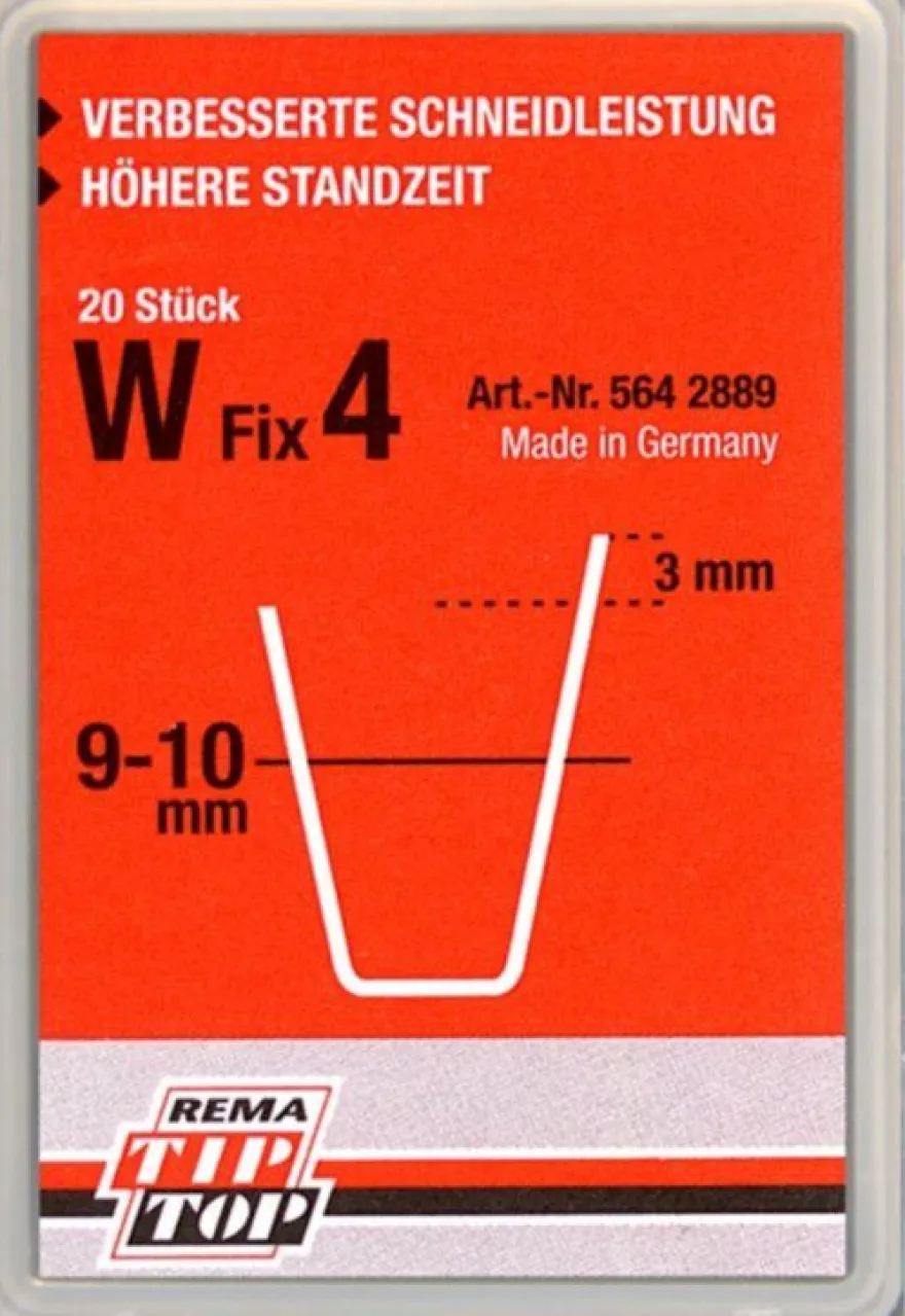 Nożyki W Fix 4, 9-10 mm, do wyrzynarki/nacinarki Rubber Cut, 20 szt