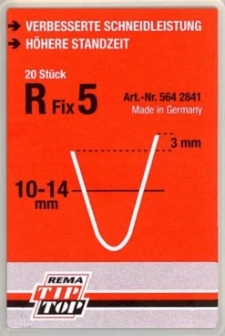 Nożyk R Fix 5, 10-14 mm, do nacinarki Rubber Cut, 20 szt
