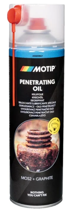 Odrdzewiacz w aerozolu (olej penetrujący grafitowy) 500 ml Spray MOTIP