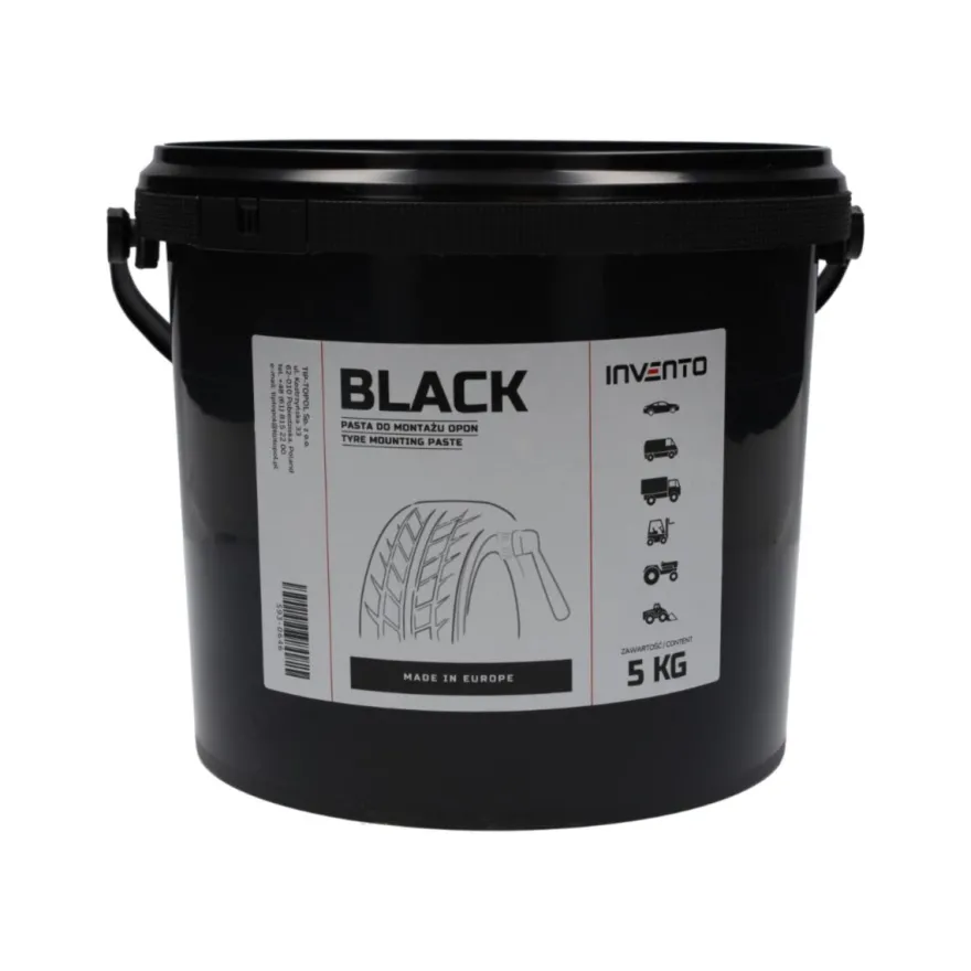 Pasta montażowa do opon uniwersalna, czarna Invento Black 5kg