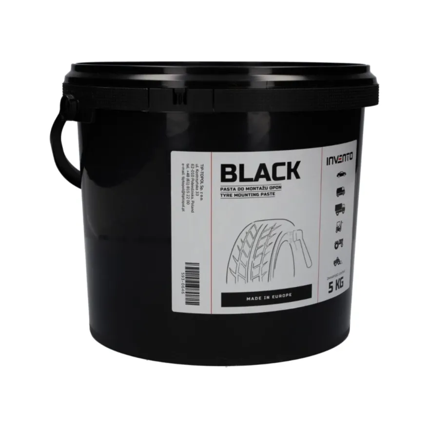 Pasta montażowa do opon uniwersalna, czarna Invento Black 5kg