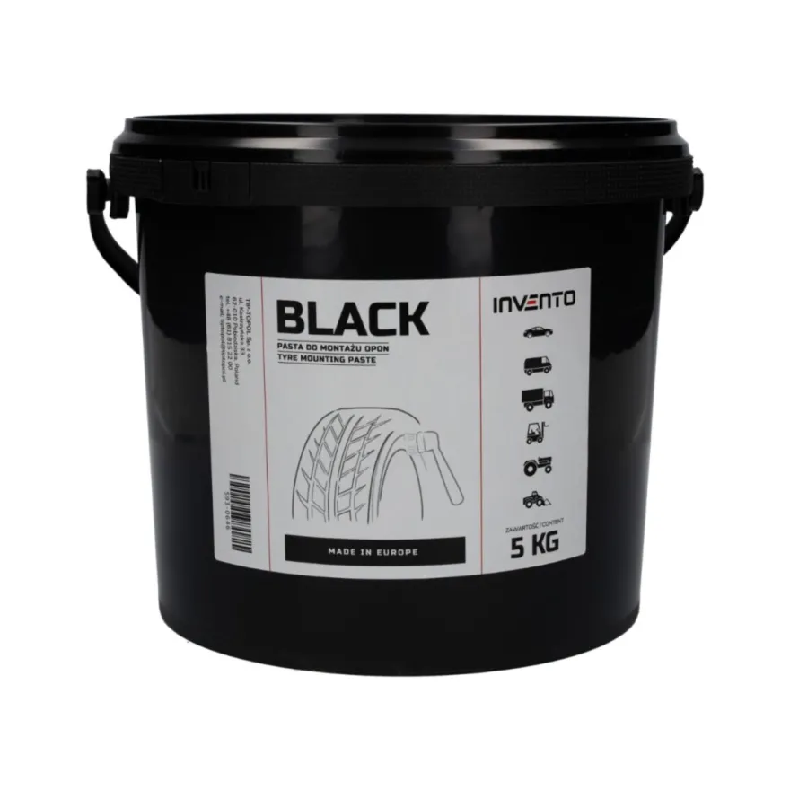 Pasta montażowa do opon uniwersalna, czarna Invento Black 5kg
