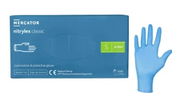 Rękawiczki nitrylowe niebieskie Nitrylex CLASSIC Blue rozmiar S, op./100 szt.