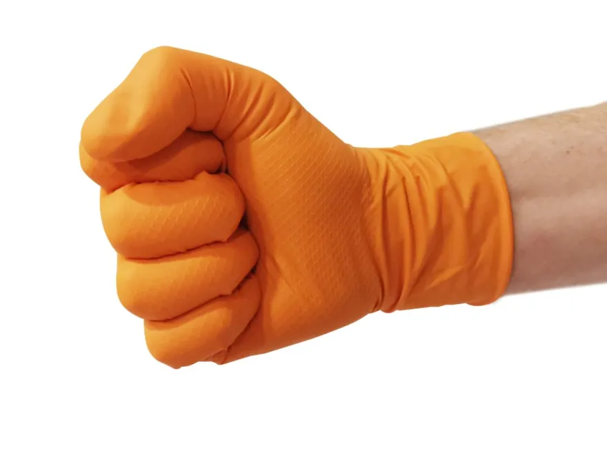 Rękawiczki warsztatowe z nitrylu Grippaz PREMIUM pomarańczowe rozmiar XL, op. 50 szt 246A