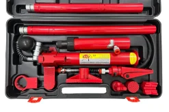 Rozpierak hydrauliczny / siłownik blacharski 10t + akcesoria (żabka, adaptery)