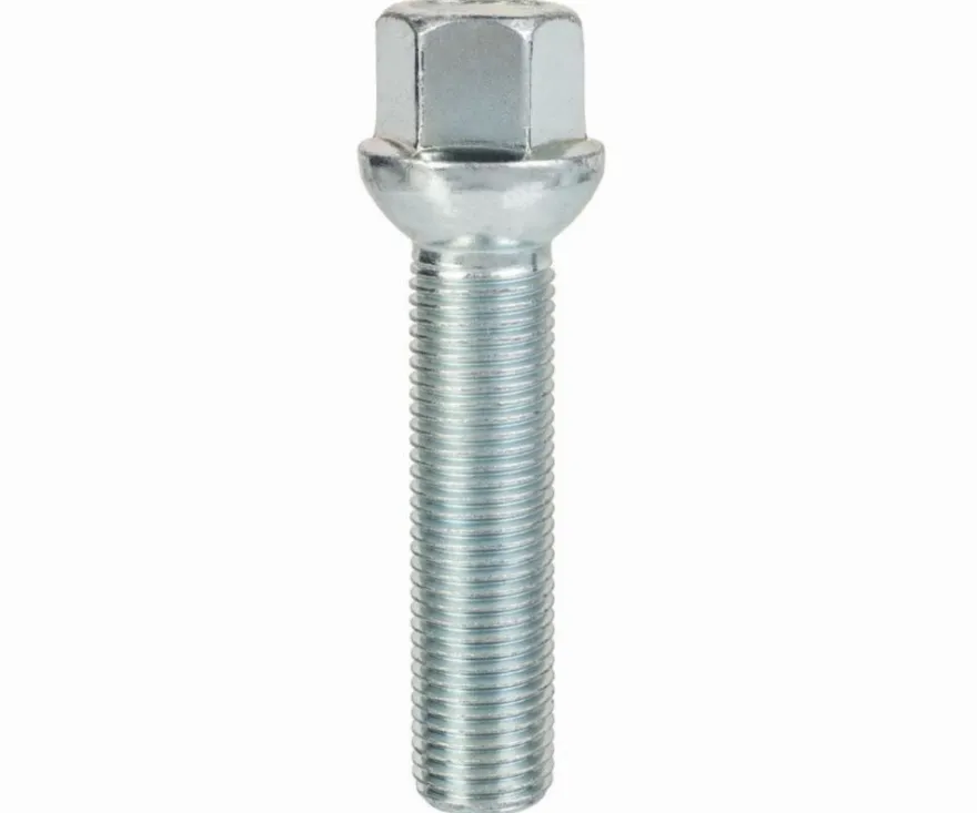 Śruba mocująca M14x1,5, gwint 55mm, kula, klucz 17