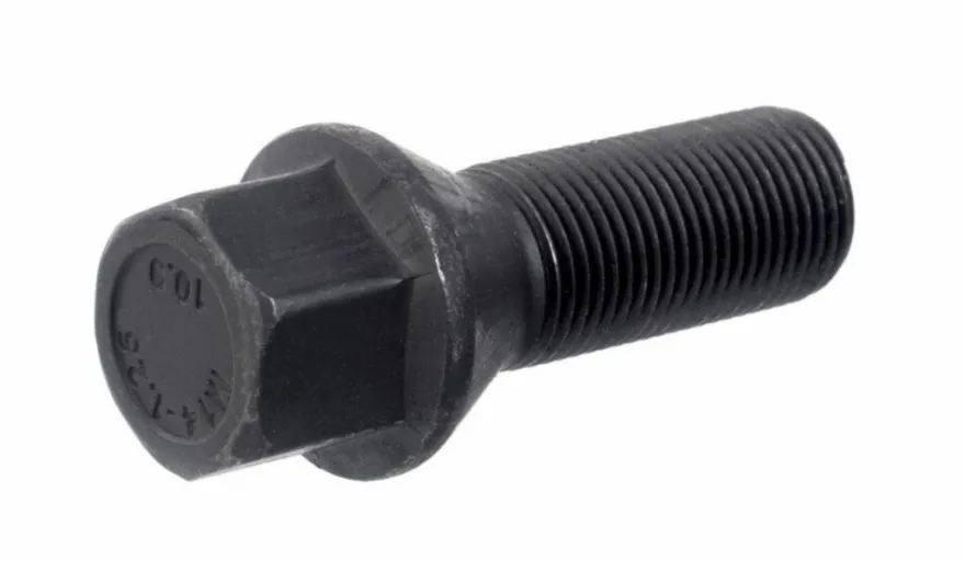 Śruba mocująca M14x1,25, gwint 30mm, stożek, klucz 17, Geomet czarna
