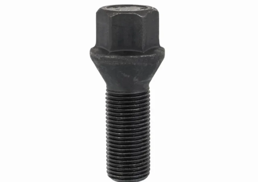 Śruba mocująca M14x1,25, gwint 30mm, stożek, klucz 17, Geomet czarna