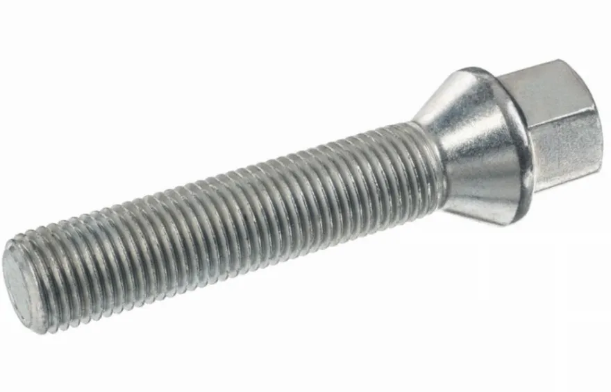 Śruba mocująca M14x1,5, gwint 60mm, stożek, klucz 17