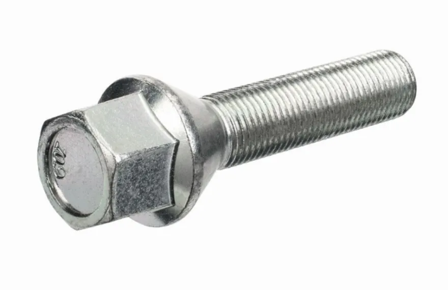 Śruba mocująca M12x1,25, gwint 45mm, stożek, klucz 17