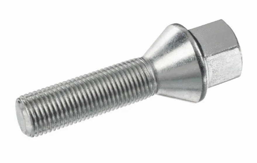 Śruba mocująca M12x1,25, gwint 40mm, stożek, klucz 17