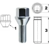 Śruba mocująca M12x1,25, gwint 24mm, stożek, klucz 17