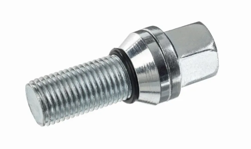 Śruba mocująca M14x1,5 pływająca, gwint 27mm, ruchomy stożek, klucz 17
