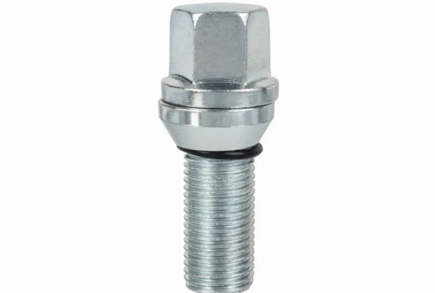 Śruba mocująca M14x1,5 pływająca, gwint 27mm, ruchomy stożek, klucz 17