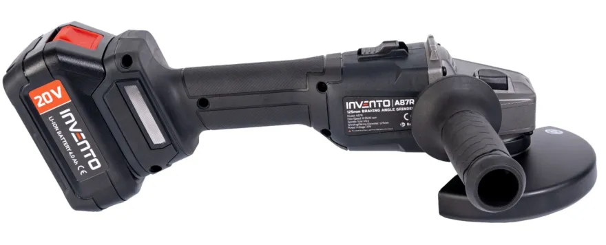 Szlifierka kątowa akumulatorowa 125mm INVENTO A87R - zestaw 2x 4Ah, walizka