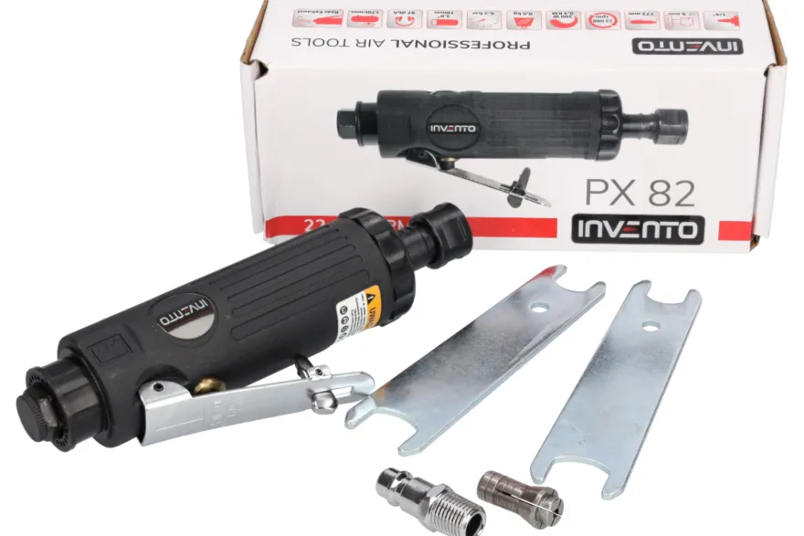 Szlifierka pneumatyczna trzpieniowa INVENTO PX82 prosta, 22 000 RPM