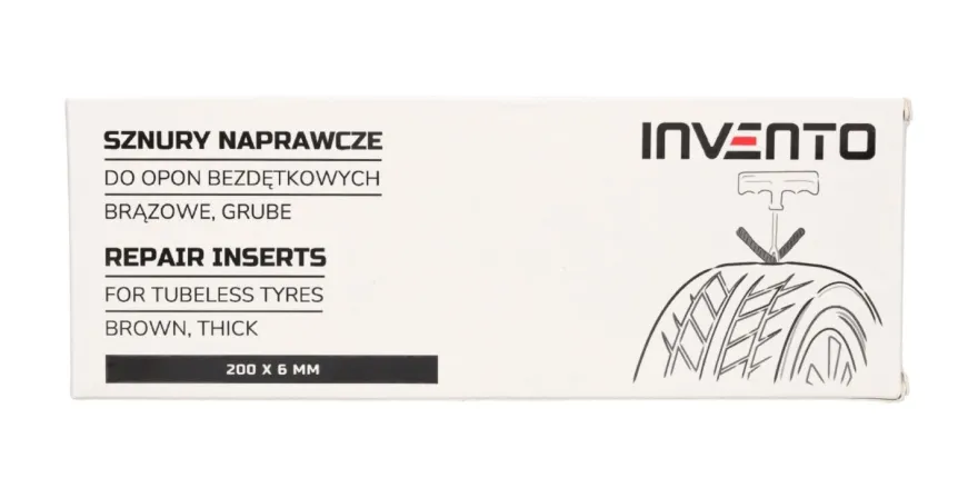 Sznury brązowe grube 200 x 6 mm do szybkiej tymczasowej naprawy przebić opon ciężarowych