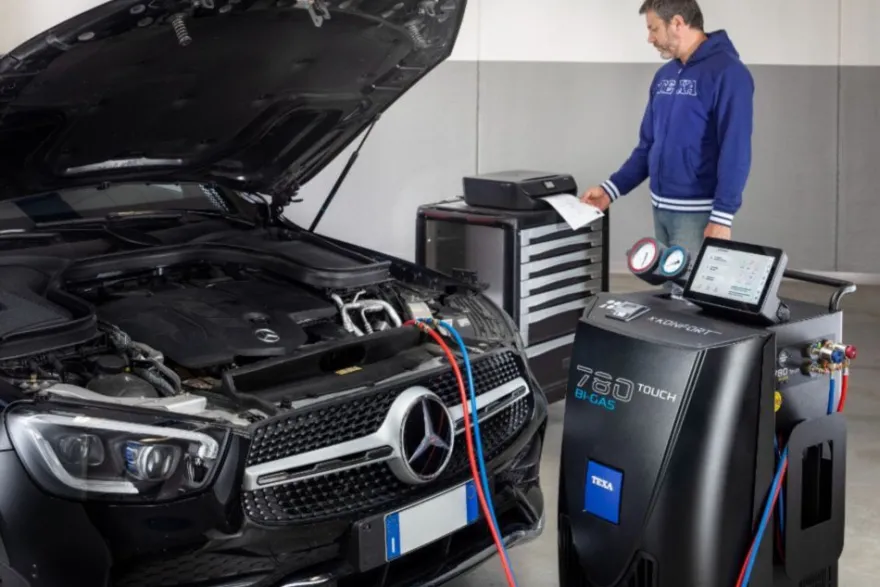 TEXA KONFORT 780R BiGas Touch R134a R1234yf z identyfikatorem urządzenie stacja do klimatyzacji