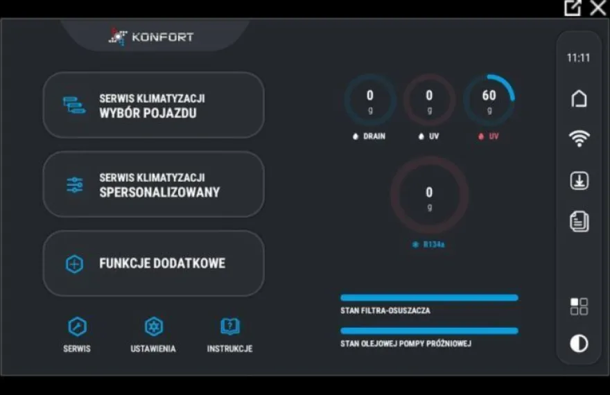 TEXA KONFORT 780R BiGas Touch R134a R1234yf z identyfikatorem urządzenie stacja do klimatyzacji