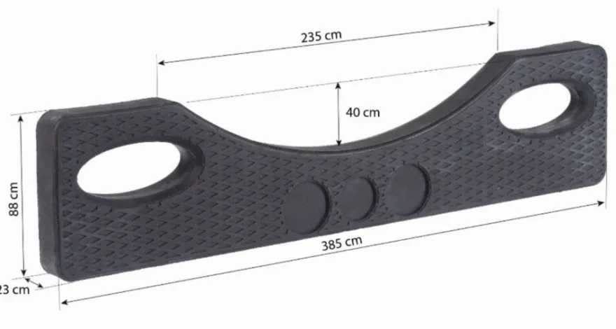 Wkładka gumowa do obrotnicy geometria