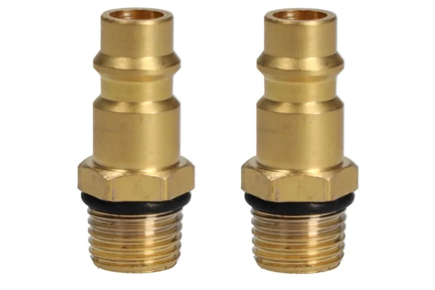 Wtyk szybkozłącza gwint zewnętrzny 1/4" mosiądz 960 l/min wtyk adapter 2 sztuki