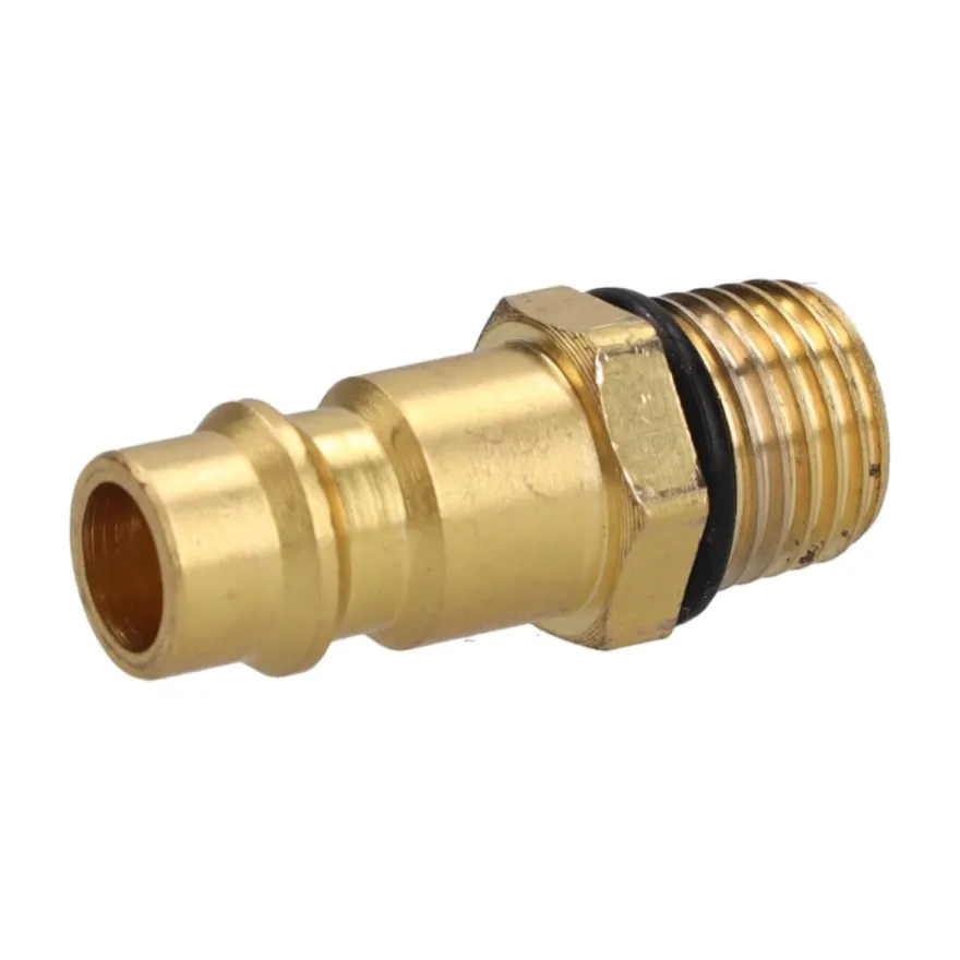 Wtyk szybkozłącza gwint zewnętrzny 1/4" mosiądz 960 l/min wtyk adapter 2 sztuki