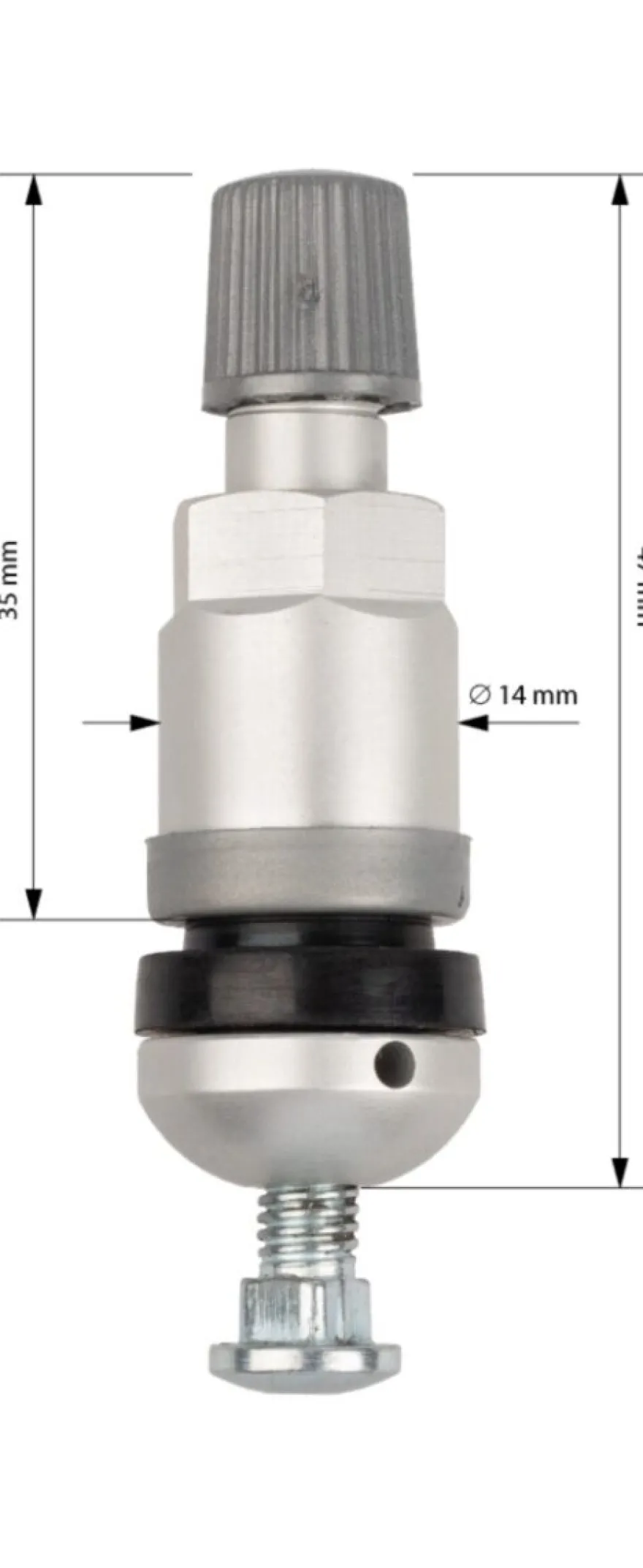Zawór TPMS do czujnika OEM - Beru/Huf L=48mm