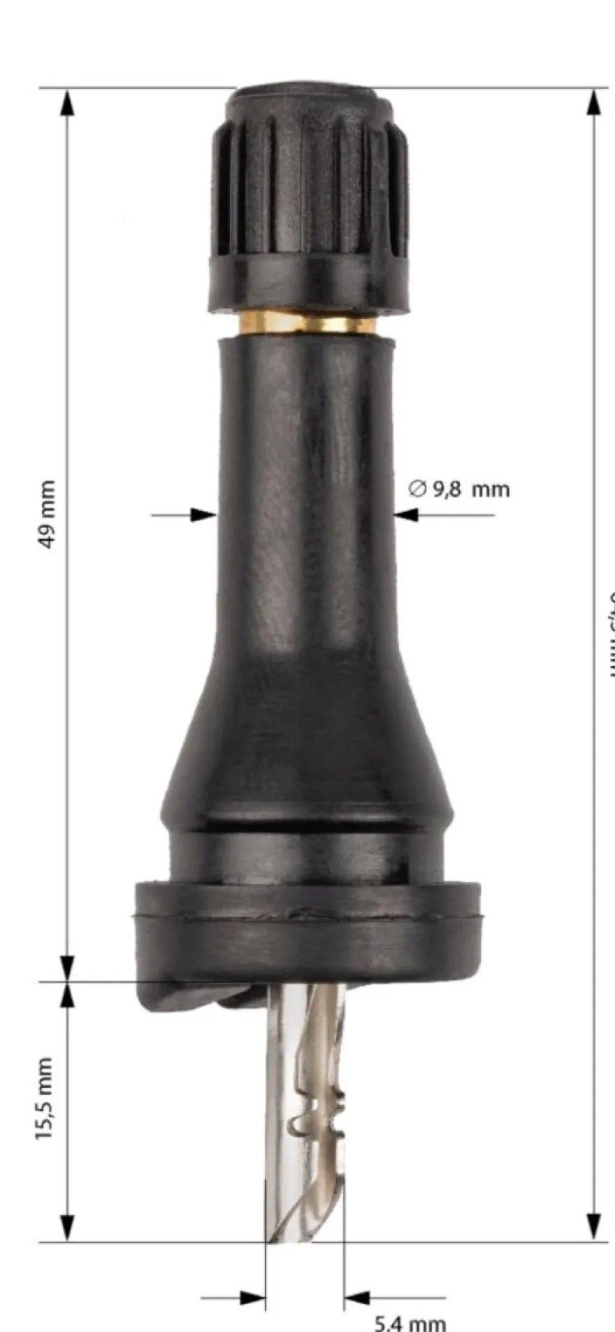 Zawór TPMS do czujnika OEM - Conti/VDO gumowy TG1D