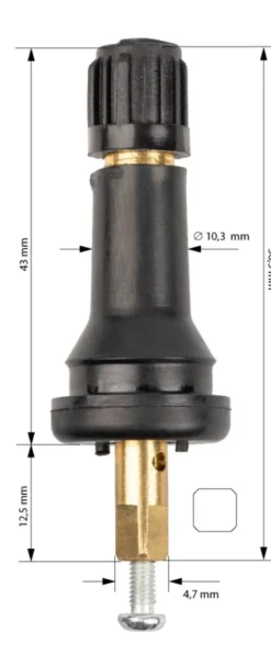 Zawór TPMS do czujnika OEM - TRW gumowy